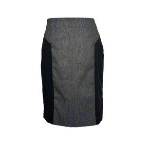 Van Heusen Gray Black Pencil Skirt Stretch Extensible Size 0